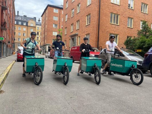 Stockholmstad cykeljouren lastcyklar